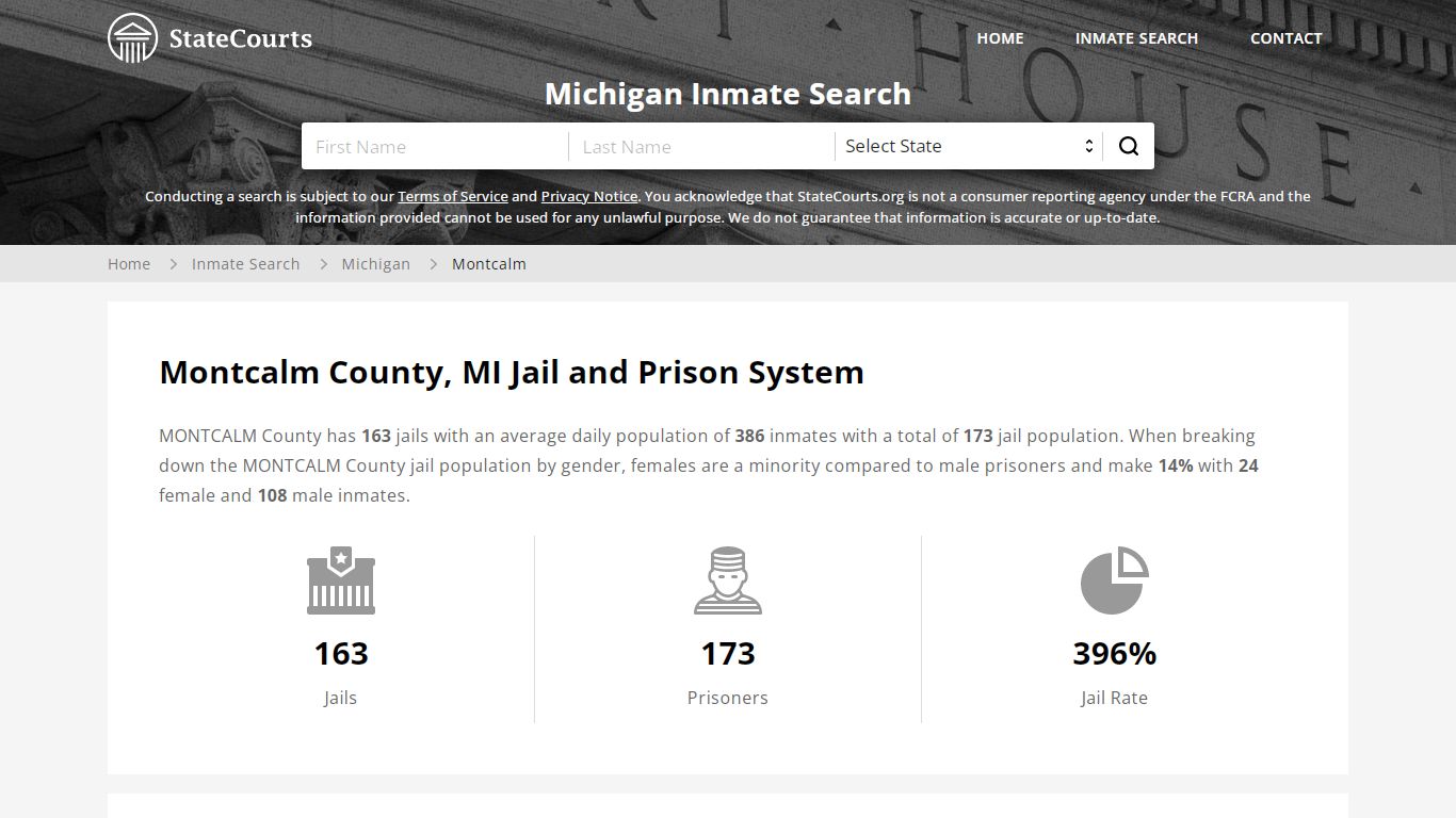 Montcalm County, MI Inmate Search - StateCourts